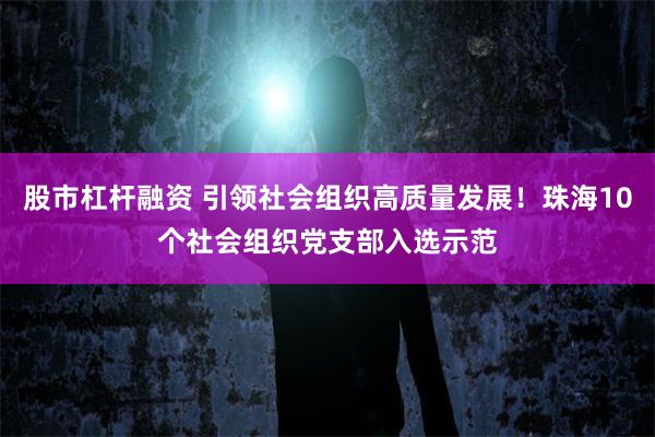 股市杠杆融资 引领社会组织高质量发展！珠海10个社会组织党支部入选示范