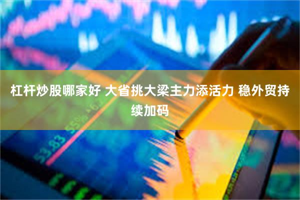 杠杆炒股哪家好 大省挑大梁主力添活力 稳外贸持续加码